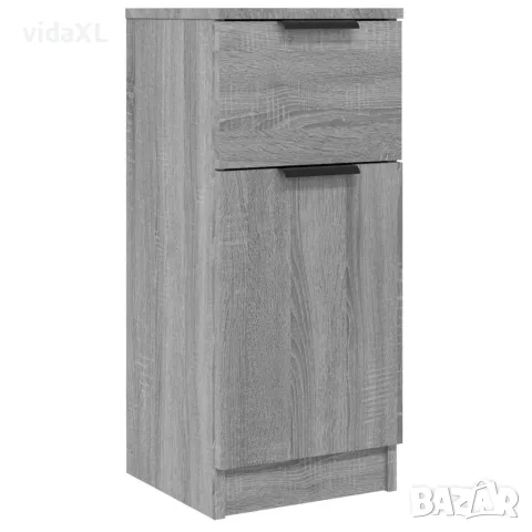 vidaXL Сайдборди, 2 бр, сив сонома, 30x30x70 см, инженерно дърво, снимка 4 - Бюфети - 56147960