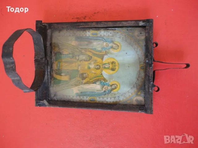 Старинна домашна икона кандило , снимка 8 - Антикварни и старинни предмети - 49643119