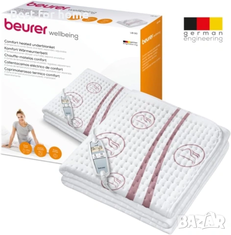 Beurer UB 90 comfort нагревателна подложка за легло, мека нагревателна подложка за легло с две темпе, снимка 2 - Спални и легла - 53442999