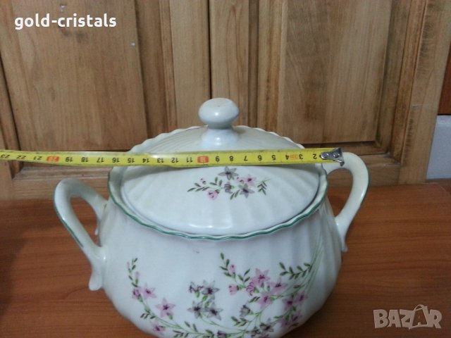 Стар български порцелан супник, снимка 2 - Антикварни и старинни предмети - 35896584