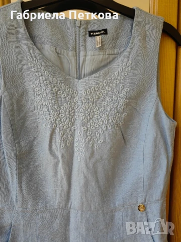 Рокля лен на Кенсол, снимка 2 - Рокли - 50645073