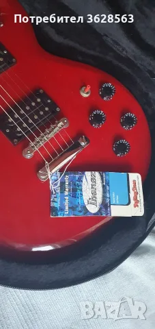 Електрическа китара Ibanez – червена + калъф, снимка 2 - Китари - 55876109