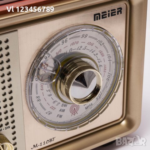 Ретро( Винтидж)Радио Meier M-110BT FM, Bluetooth USB SD AUX , снимка 3 - Тонколони - 41246809