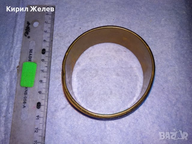 ПРЕВЪЗХОДНА СТАРА БРОНЗОВА ФЛОРАЛНО ОРНАМЕНТИРАНА СЕДЕФЕНА КЛАСИЧЕСКА РЕТРО ГРИВНА 70581, снимка 5 - Антикварни и старинни предмети - 41281362