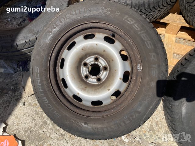 15 джанти 5х100 VW Golf4 Audi A3 195/65/15 Vredestein 2019г 7+мм, снимка 3 - Гуми и джанти - 41706727