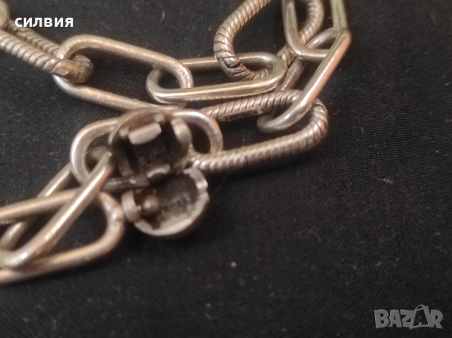 дамска сребърна гривна Пандора , снимка 4 - Гривни - 48023410