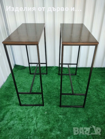 Маси и столове за хранене от дърво масив и метал цялостно заварен за дом градина бар ресторант , снимка 8 - Маси - 53002078