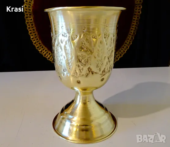 Персийски бронзов бокал за вино с двойни стени. , снимка 6 - Антикварни и старинни предмети - 47417672