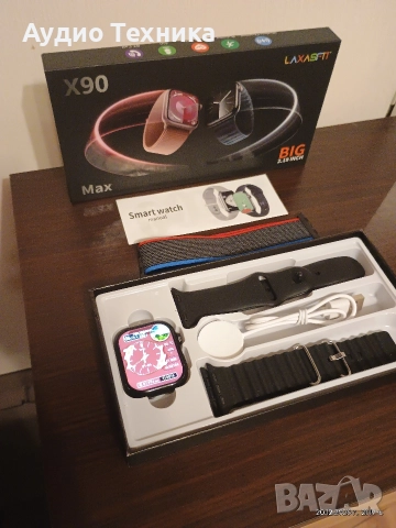 Чисто нов смарт часовник Laxasfit X90 Max с 3бр. различни верижки. , снимка 5 - Смарт часовници - 52864252