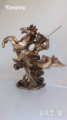 Посейдон древногръцки бог на моретата, океаните, земетресенията и конете., снимка 4 - Статуетки - 53134420