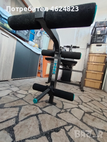 Мултифункционална сгъваема лежанка + прав лост + тежести + ръкохватки за дъмбели, снимка 3 - Фитнес уреди - 52159173