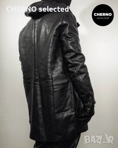 Мъжко дълго шерпа яке • палто тип дъфъл от изкуствена кожа CINQUE Faux Leather Dufflecoat - L , снимка 13 - Якета - 53670123