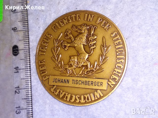 JOHANN TISCHBERGER РЯДЪК НАГРАДЕН КРАСИВ ДВУСТРАНЕН КОЛЕКЦИОНЕРСКИ БРОНЗОВ ПЛАКЕТ 38548, снимка 6 - Антикварни и старинни предмети - 41512140