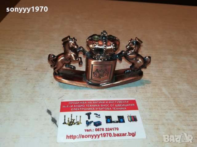 МЕТАЛНА ЗАПАЛКА С КОНЕ-ВНОС ФРАНЦИЯ 0402221247, снимка 8 - Колекции - 35669537