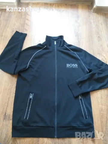hugo boss jacket zip - страхотно мъжко горнище КАТО НОВО М, снимка 4 - Спортни дрехи, екипи - 48003410