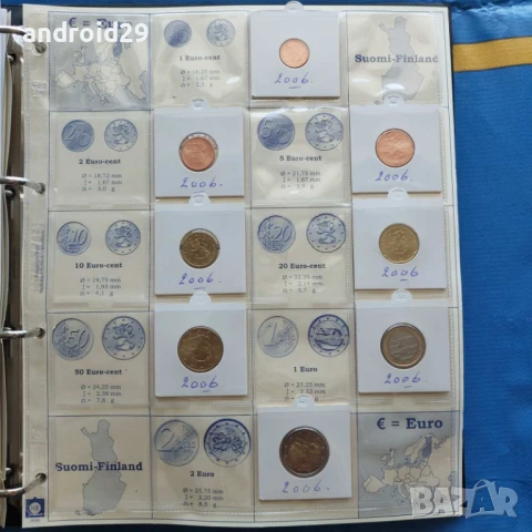 Евро монети 1c-2 Euro 2006 г. на първите 12 членки на Европейския Съюз, снимка 7 - Нумизматика и бонистика - 50604360