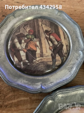 Калаени ретро чинийки за стена.Германия. 6 брой, снимка 2 - Антикварни и старинни предмети - 51554558