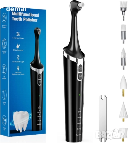 Електрическа машина за полиране на зъби Hapycat, 5 скорости, 6 глави