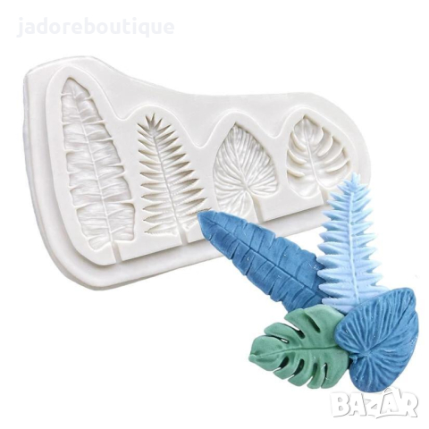 Силиконов молд Тропически листа, снимка 1