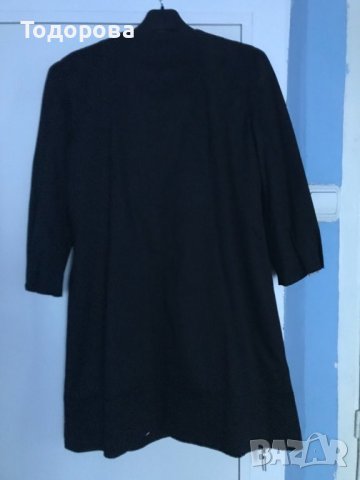 Черен шлифер с ръкав 7/8 , снимка 7 - Палта, манта - 24871407
