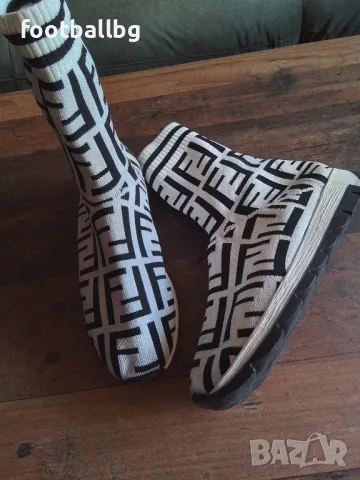 Дамски високи сникърси 🔝🔝40 номер бяло и черно , снимка 4 - Маратонки - 49556350