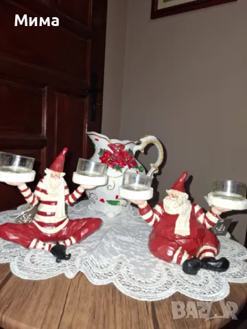 Комплект италянски коледни свещници, снимка 3 - Коледни подаръци - 48070049