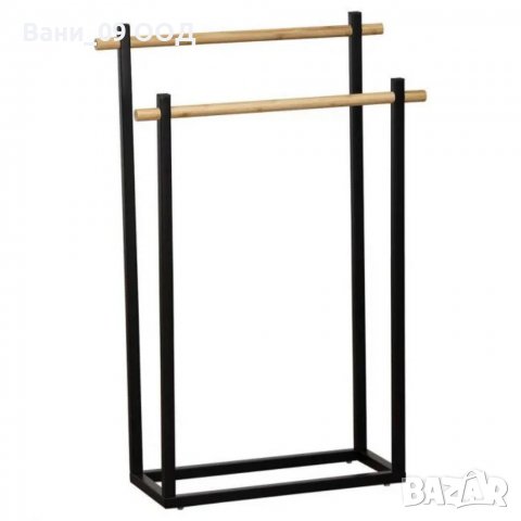 Закачалка за кърпи и хавлии-бсмбук и метал