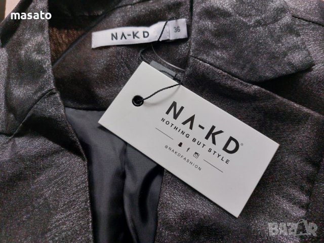 черна рокля/сако NA-KD, снимка 4 - Рокли - 42203544