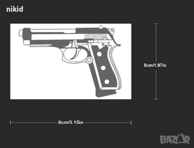Пистолет малък Временни татоси tattoo татуйровка временна татуировка татос татус Tattoo, снимка 4 - Други - 51077972