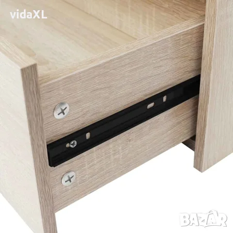 vidaXL Сайдборд с 4 чекмеджета, 60 x 30,5 x 71 см, цвят дъб, снимка 5 - Бюфети - 56146442