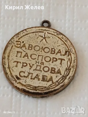 Лот 6 броя соц медала ПЪРВЕНЕЦ в ШЕСТАТА ПЕТИЛЕТКА - ЗАВОЮВАЛ ПАСПОРТ на ТРУДОВА СЛАВА 11128, снимка 11 - Антикварни и старинни предмети - 56015358