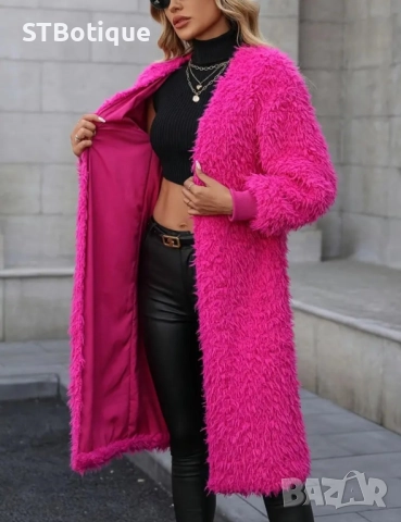 🌸 Елегантно розово палто от изкуствена кожа – STBoutique 🌸, снимка 6 - Палта, манта - 51940281