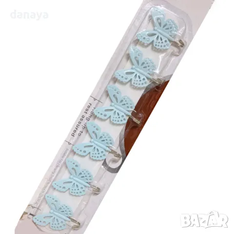 5732 Лепяща закачалка Пеперуди, 6 куки, снимка 4 - Закачалки - 49154747