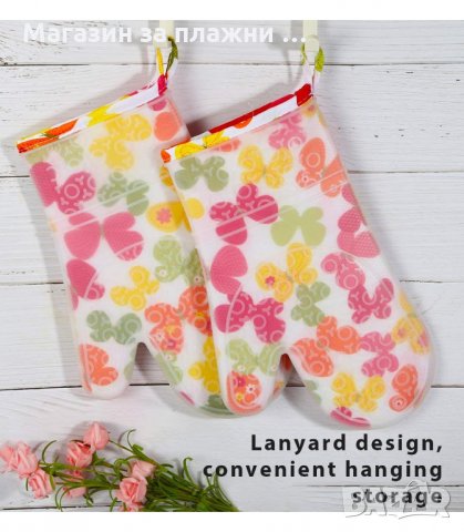 ГОТВАРСКА РЪКАВИЦА ОТ ТЕКСТИЛ СЪС СИЛИКОНОВО ПОКРИТИЕ - код 02888, снимка 5 - Аксесоари за кухня - 33910645