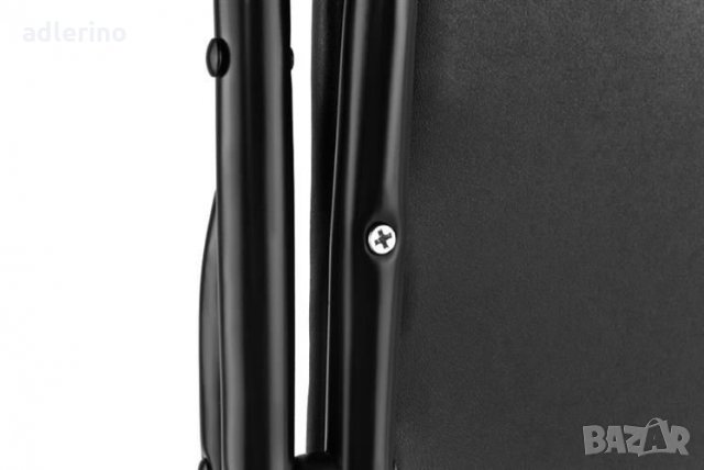 Сгъваем градински стол, черен, 120 кг, снимка 4 - Градински мебели, декорация  - 34469479