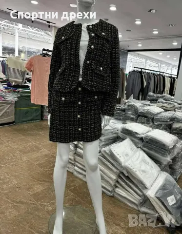 Страхотен нов модел дамски комплект сако и пола в 2 цвята,подходящи за предстоящите празници, снимка 2 - Комплекти - 48290911