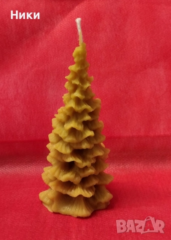 Восъчна свещ "Коледна елха", снимка 2 - Декорация за дома - 52838037