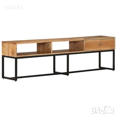 vidaXL ТВ шкаф, 160x30x45 см, акациево дърво масив, снимка 8 - Секции и витрини - 56147099