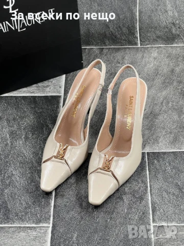 Yves Saint Laurent Дамски Бежови Обувки на Ток YSL Код E757, снимка 5 - Дамски обувки на ток - 51315015