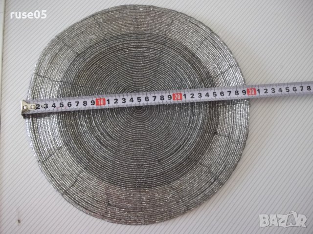 Лот от 4 бр. подложки за стол обшити със стъклени тръбички, снимка 2 - Столове - 41101479