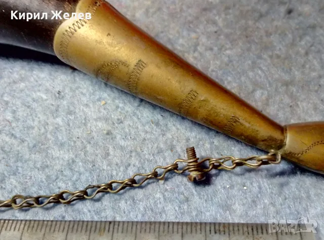 Стар БИВОЛСКИ РОГ с РЪЧНО ОРНАМЕНТИРАН МЕЛХИОРЕН ОБКОВ За КОЛЕКЦИЯ ТЕМАТИЧНА ЛОВНА ДЕКОРАЦИЯ 47829, снимка 10 - Антикварни и старинни предмети - 47971999