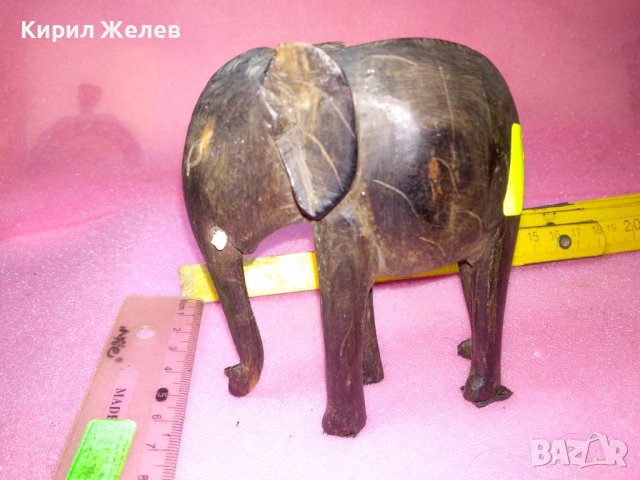 СТАРО АБАНОСОВО СЛОНЧЕ ФИГУРКА СТАТУЕТКА от АБАНОС АФРИКА РЪЧНА ХУДОЖЕСТВЕНА ИЗРАБОТКА 16955, снимка 2 - Статуетки - 44313686