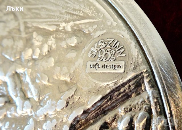 Плакет,пано от калай Зима на SkS. , снимка 4 - Антикварни и старинни предмети - 39051091