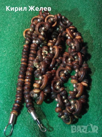 ВИНТИДЖ ОГЪРЛИЦА КОКОСОВ ОРЕХ МАЙСТОРСКА АРТ ИЗРАБОТКА 22926, снимка 8 - Колиета, медальони, синджири - 33422722