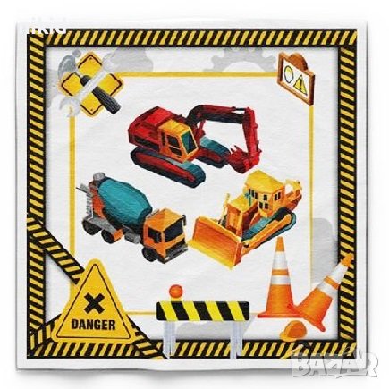 Багер Багери кран превозни средства машини 8бр парти салфетки рожден ден парти