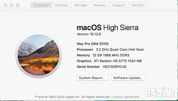 Продавам Apple Mac Pro 5.1 с ново SSD Samsung , снимка 4 - Работни компютри - 36287486