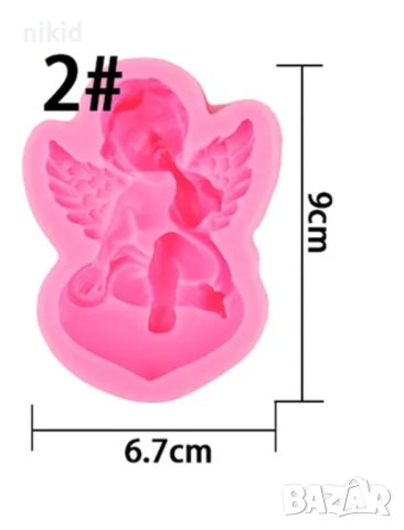 2 вид Ангел момче силиконов молд форма фондан шоколад гипс декор, снимка 5 - Форми - 42028219