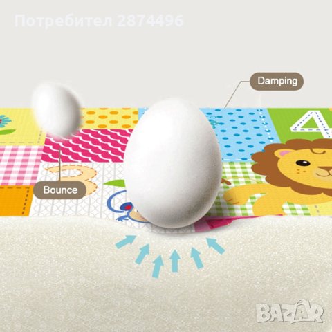 3889 ЛЪВЧЕ С БУКВИ И ЦИФРИ образователна детска постелка, снимка 6 - Други - 41642581