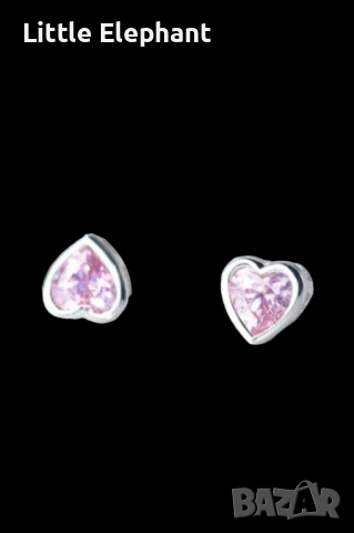 Дизайнерски модел сребърни обеци сърца с кристали,plein,pink/нови, снимка 1 - Колиета, медальони, синджири - 44673023