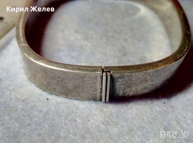 КЛАСИЧЕСКА РЕТРО АРТ СТИЛ СРЕБЪРНА ГРИВНА СРЕБРО 925 СТАРА МАЙСТОРСКА РЪЧНА ИЗРАБОТКА 42361, снимка 8 - Гривни - 48485863